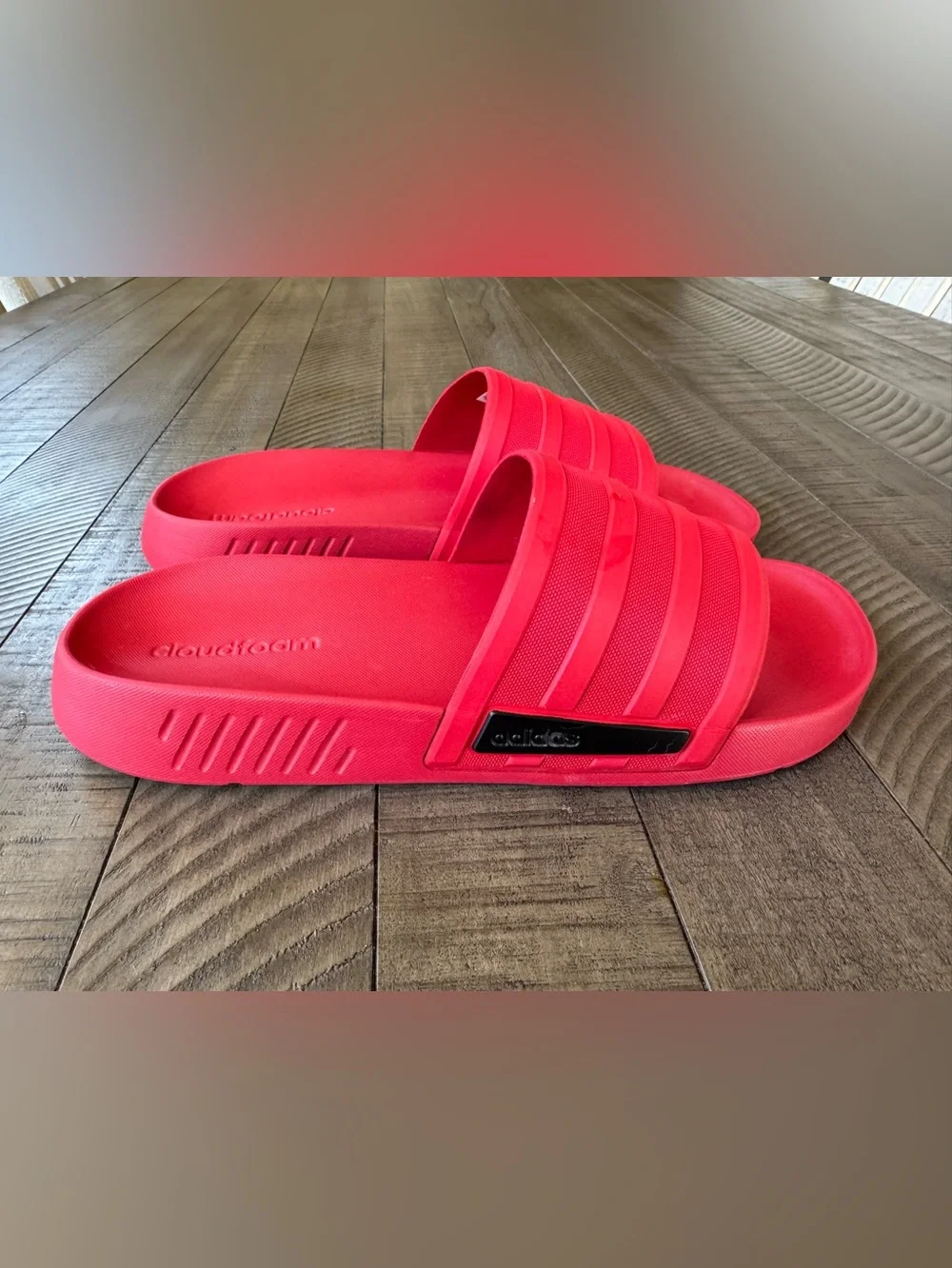 adidas - Adidas Racer TR Slides Red Slide - Sandals Men’s Size 10